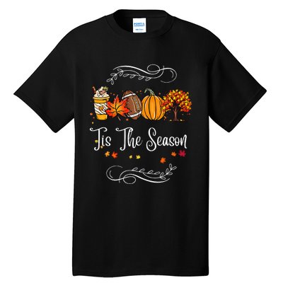 Festive Fall Football Embrace the Pumpkin Spice Season Tall T-Shirt