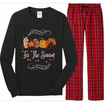 Festive Fall Football Embrace the Pumpkin Spice Season Long Sleeve Pajama Set