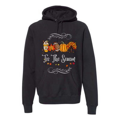 Festive Fall Football Embrace the Pumpkin Spice Season Premium Hoodie