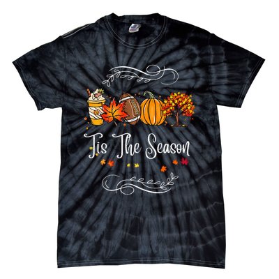 Festive Fall Football Embrace the Pumpkin Spice Season Tie-Dye T-Shirt