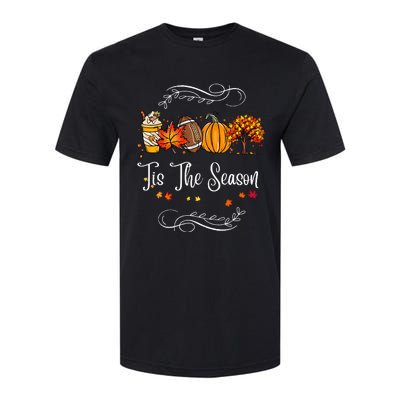 Festive Fall Football Embrace the Pumpkin Spice Season Softstyle CVC T-Shirt