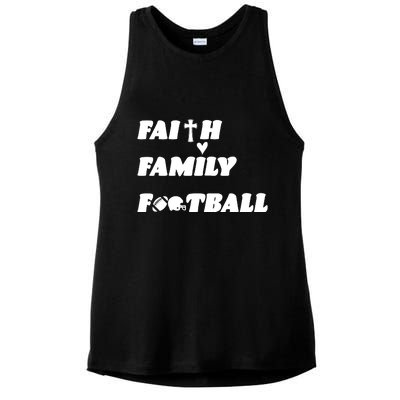 Faith Family Football Ladies PosiCharge Tri-Blend Wicking Tank