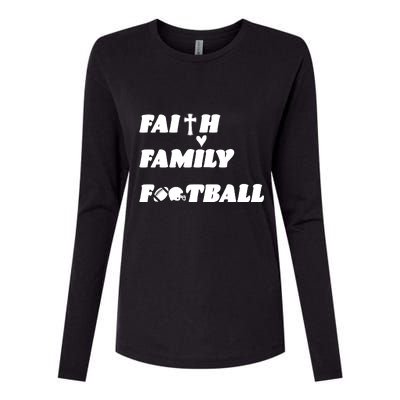 Faith Family Football Womens Cotton Relaxed Long Sleeve T-Shirt