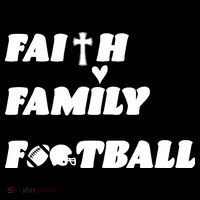Faith Family Football Drawstring Bag