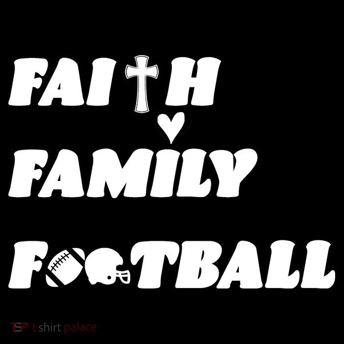 Faith Family Football Drawstring Bag