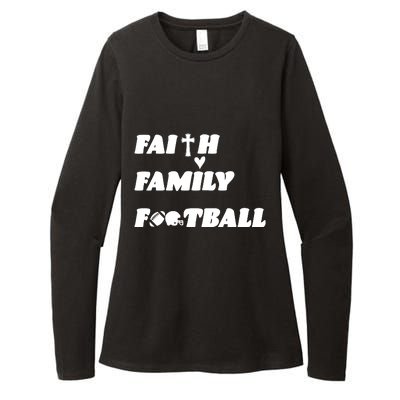 Faith Family Football Womens CVC Long Sleeve Shirt