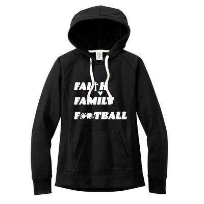 Faith Family Football Women's Fleece Hoodie