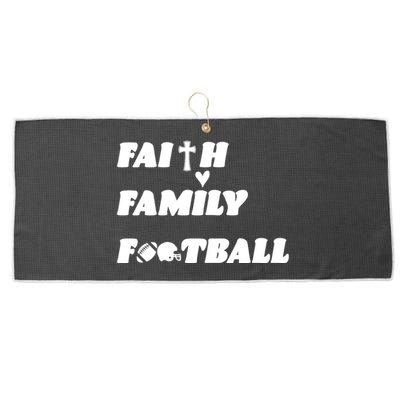 Faith Family Football Large Microfiber Waffle Golf Towel