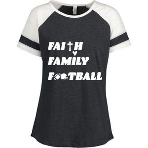 Faith Family Football Enza Ladies Jersey Colorblock Tee