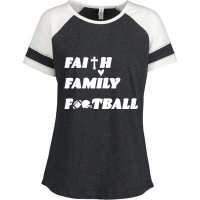 Faith Family Football Enza Ladies Jersey Colorblock Tee