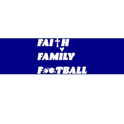 Faith Family Football Bumper Sticker