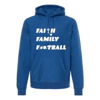 Faith Family Football Premium Hoodie