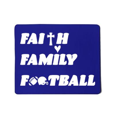 Faith Family Football Mousepad