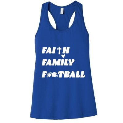 Faith Family Football Women's Racerback Tank