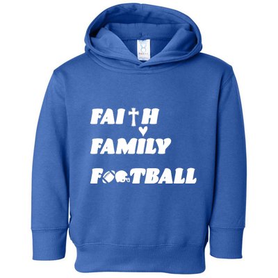 Faith Family Football Toddler Hoodie