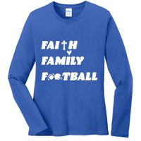 Faith Family Football Ladies Long Sleeve Shirt