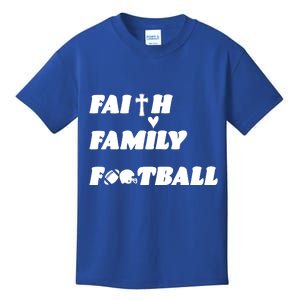 Faith Family Football Kids T-Shirt