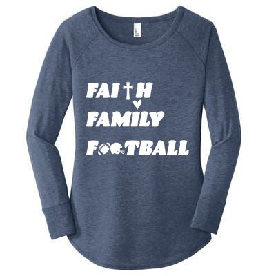 Faith Family Football Women's Perfect Tri Tunic Long Sleeve Shirt