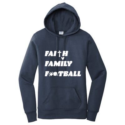 Faith Family Football Women's Pullover Hoodie