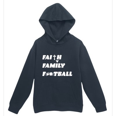 Faith Family Football Urban Pullover Hoodie