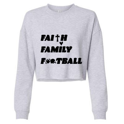 Faith Family Football Cropped Pullover Crew