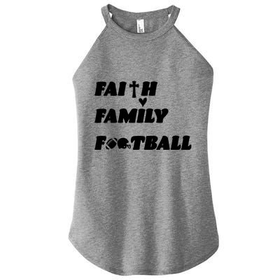 Faith Family Football Women's Perfect Tri Rocker Tank