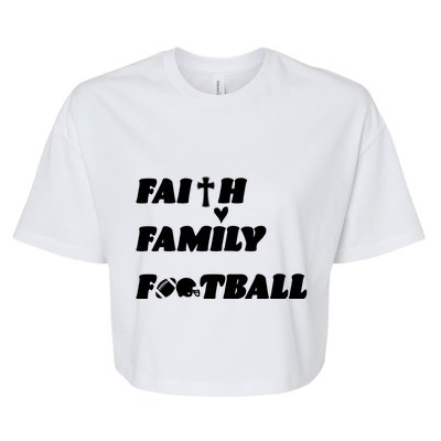 Faith Family Football Bella+Canvas Jersey Crop Tee