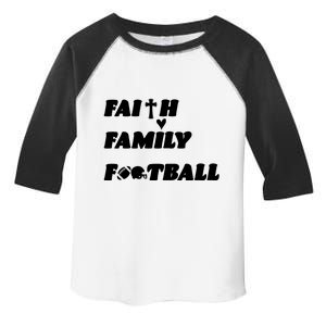 Faith Family Football Toddler Fine Jersey T-Shirt