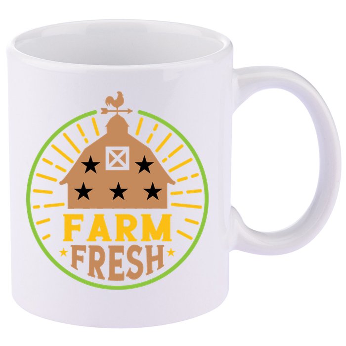 Farm Fresh 11oz C Handle Ceramic Mug