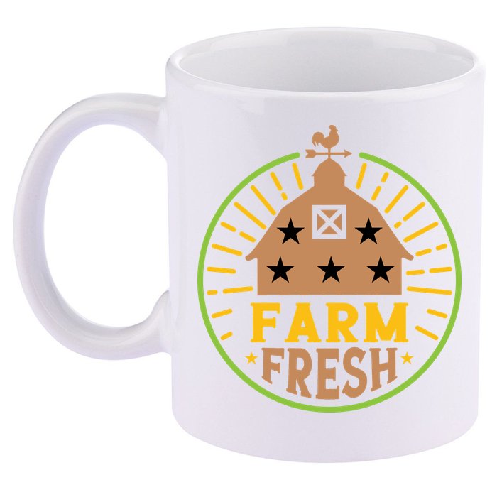 Farm Fresh 11oz C Handle Ceramic Mug