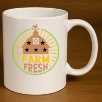 Farm Fresh 11oz C Handle Ceramic Mug