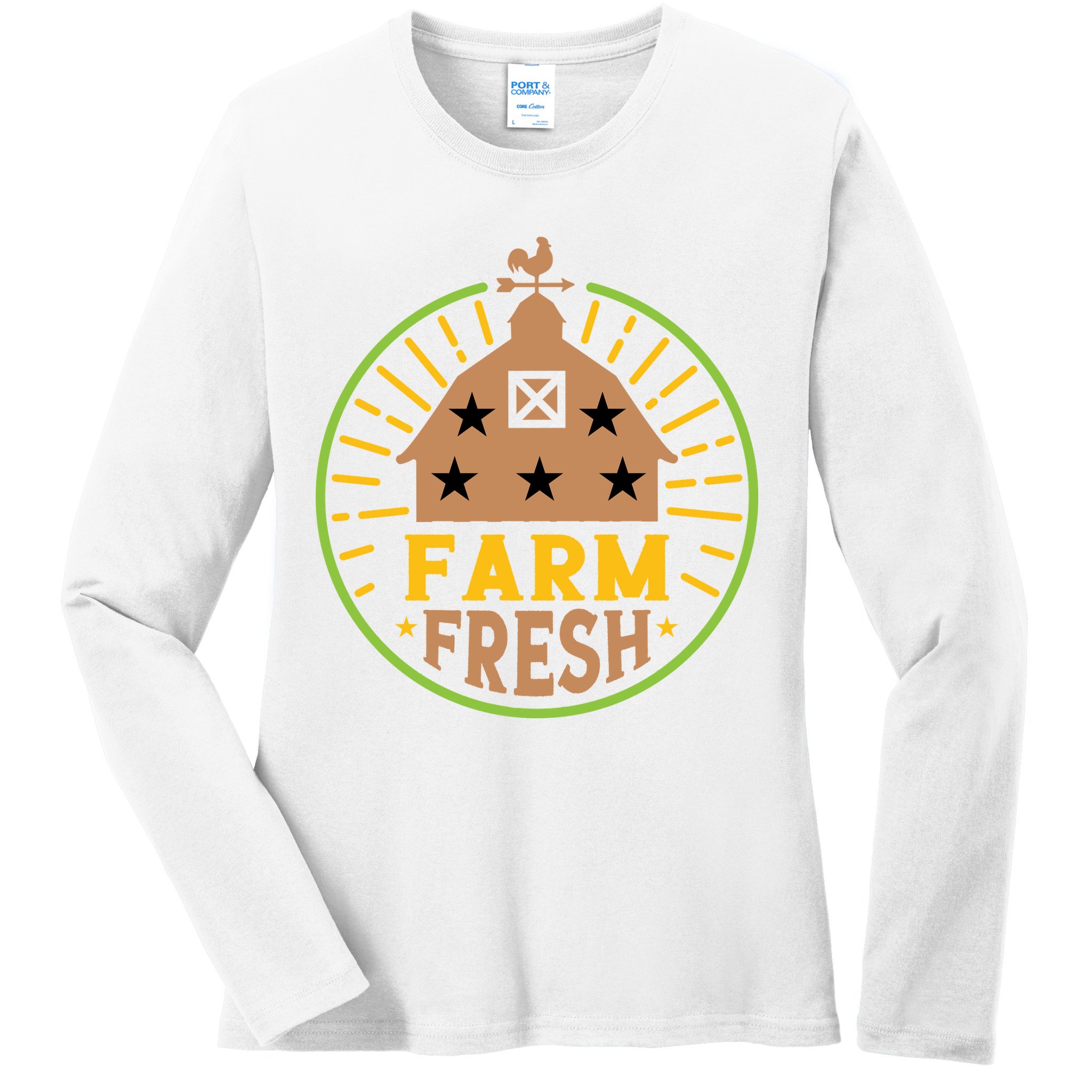Farm Fresh Ladies Long Sleeve Shirt