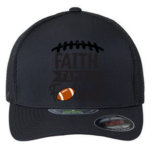 Faith Family Football Christian Fun Fall Football Flexfit Unipanel Trucker Cap