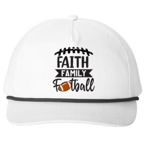 Faith Family Football Christian Fun Fall Football Snapback Five-Panel Rope Hat