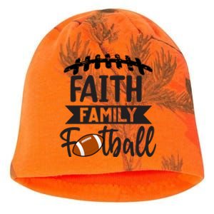 Faith Family Football Christian Fun Fall Football Kati - Camo Knit Beanie