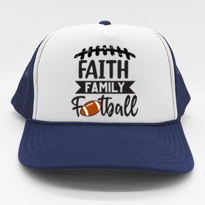 Faith Family Football Christian Fun Fall Football Trucker Hat