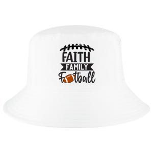 Faith Family Football Christian Fun Fall Football Cool Comfort Performance Bucket Hat