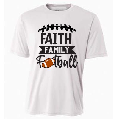 Faith Family Football Christian Fun Fall Football Cooling Performance Crew T-Shirt