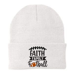 Faith Family Football Christian Fun Fall Football Knit Cap Winter Beanie