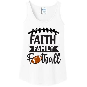 Faith Family Football Christian Fun Fall Football Ladies Essential Tank