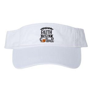 Faith Family Football Christian Fun Fall Football Valucap Bio-Washed Visor