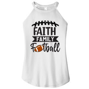 Faith Family Football Christian Fun Fall Football Women's Perfect Tri Rocker Tank