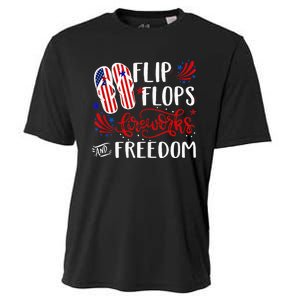 flip flops fireworks and freedom 4th of july Cooling Performance Crew T-Shirt