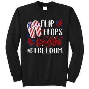 flip flops fireworks and freedom 4th of july Sweatshirt