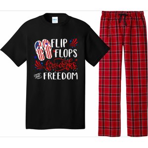 flip flops fireworks and freedom 4th of july Pajama Set