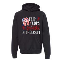 flip flops fireworks and freedom 4th of july Premium Hoodie