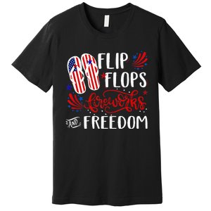 flip flops fireworks and freedom 4th of july Premium T-Shirt