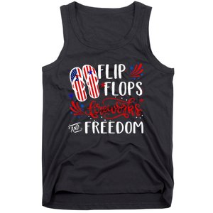 flip flops fireworks and freedom 4th of july Tank Top