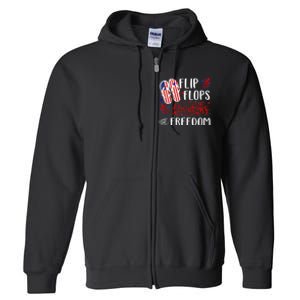 flip flops fireworks and freedom 4th of july Full Zip Hoodie