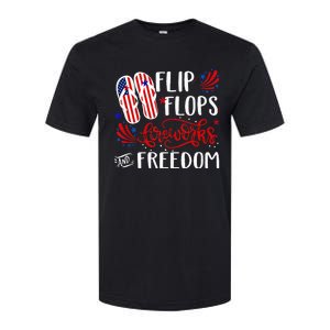 flip flops fireworks and freedom 4th of july Softstyle CVC T-Shirt